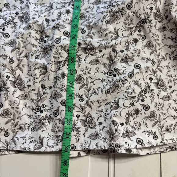 Handmade White Black Floral Midi Flowy Summer Sun Dress Size M/L - Picture 4 of 6